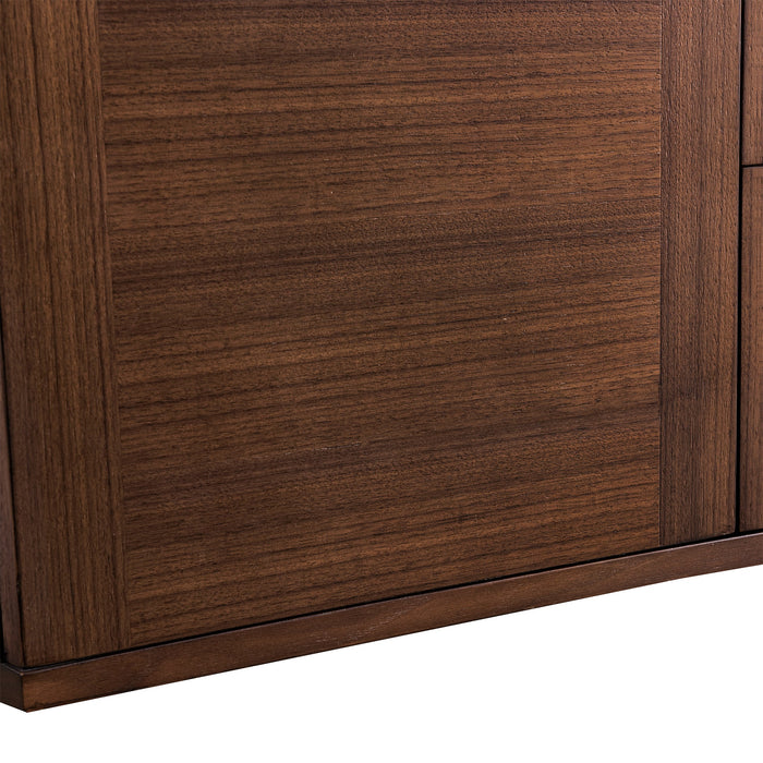 James Martin Amberly 72" Dual Mount Double Bathroom Vanity, Mid-Century Walnut