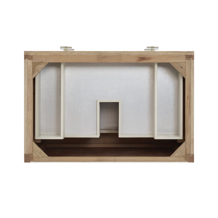 James Martin Celeste 36" Single Bathroom Vanity, Sunwashed Oak with Embossed Shagreen Drawer Fronts