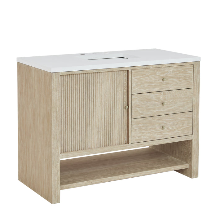 James Martin Marigot 48" Single Bathroom Vanity, Sunwashed Oak