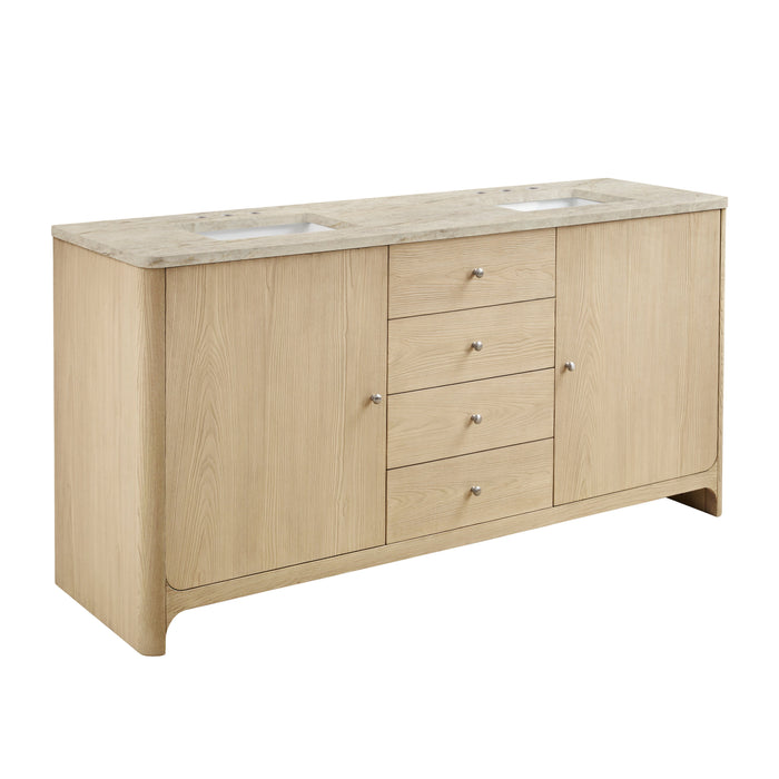 James Martin Gracyn 72" Double Bathroom Vanity, Coastal Driftwood