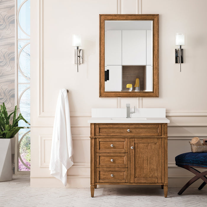 James Martin Brittany 36" Single Bathroom Vanity, Saddle Brown