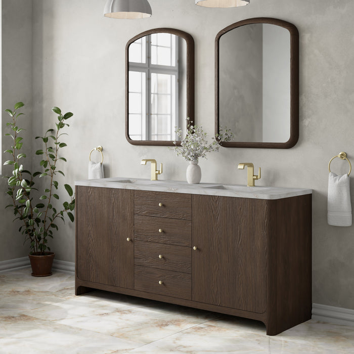 James Martin Gracyn 72" Double Bathroom Vanity, Sable