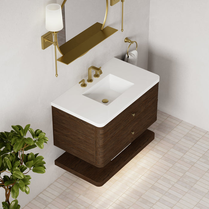 James Martin Allamari 36" Floating Single Bathroom Vanity, Sable
