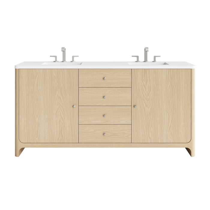 James Martin Gracyn 72" Double Bathroom Vanity, Coastal Driftwood