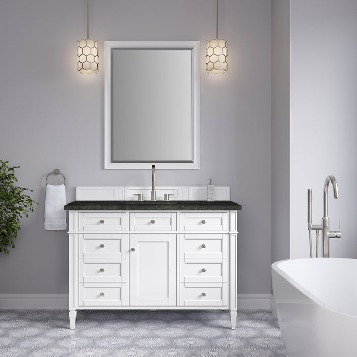 James Martin Brittany 48" Single Bathroom Vanity, Bright White