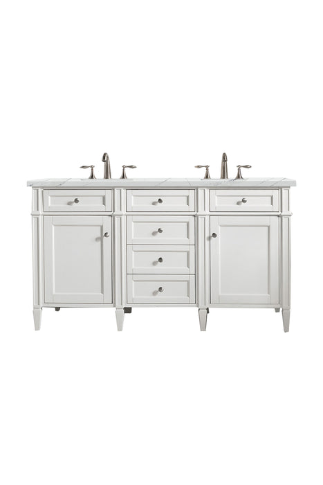 James Martin Brittany 60" Double Bathroom Vanity, Bright White