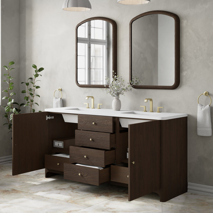 James Martin Gracyn 72" Double Bathroom Vanity, Sable