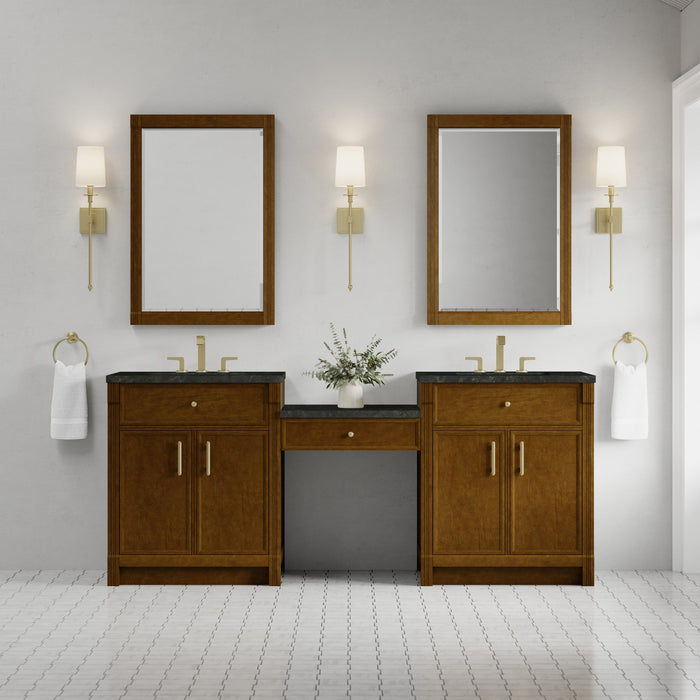 James Martin Bellshire 84" Double Bathroom Vanity, Honey Oak
