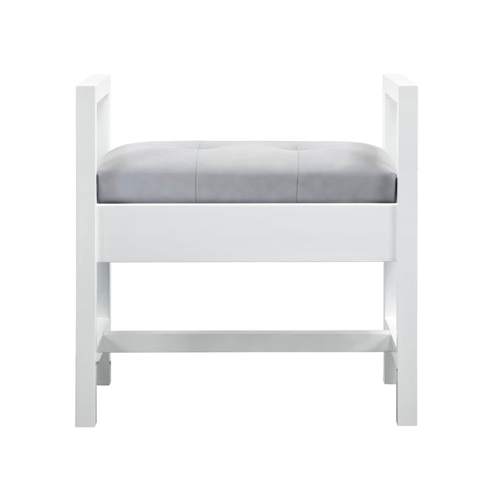 James Martin Addison 24.5" Bench, Glossy White