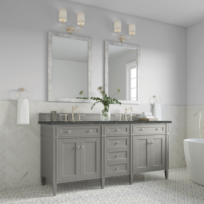 James Martin Brittany 72" Double Bathroom Vanity, Urban Gray