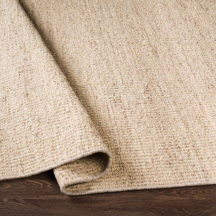 Yaniklar Beige Flat Woven Wool Rug