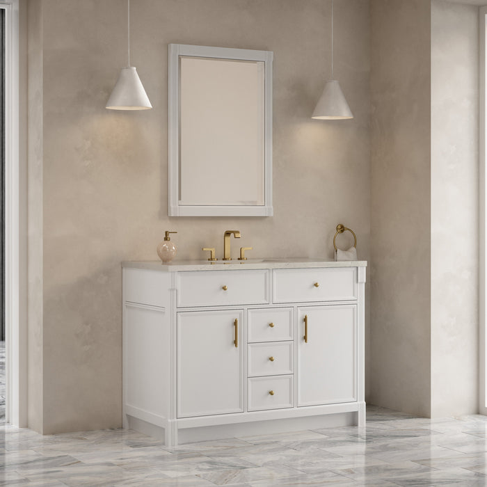 James Martin Bellshire 48" Single Bathroom Vanity, Bright White