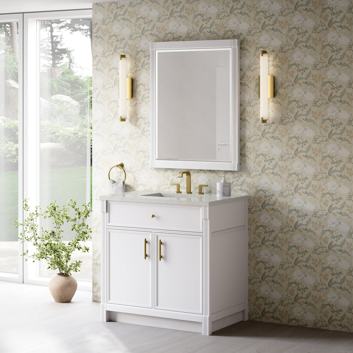 James Martin Bellshire 36" Single Bathroom Vanity, Bright White