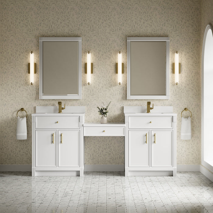 James Martin Bellshire 84" Single Bathroom Vanity, Bright White