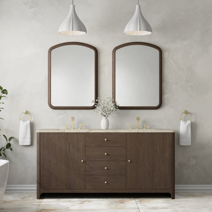 James Martin Gracyn 72" Double Bathroom Vanity, Sable