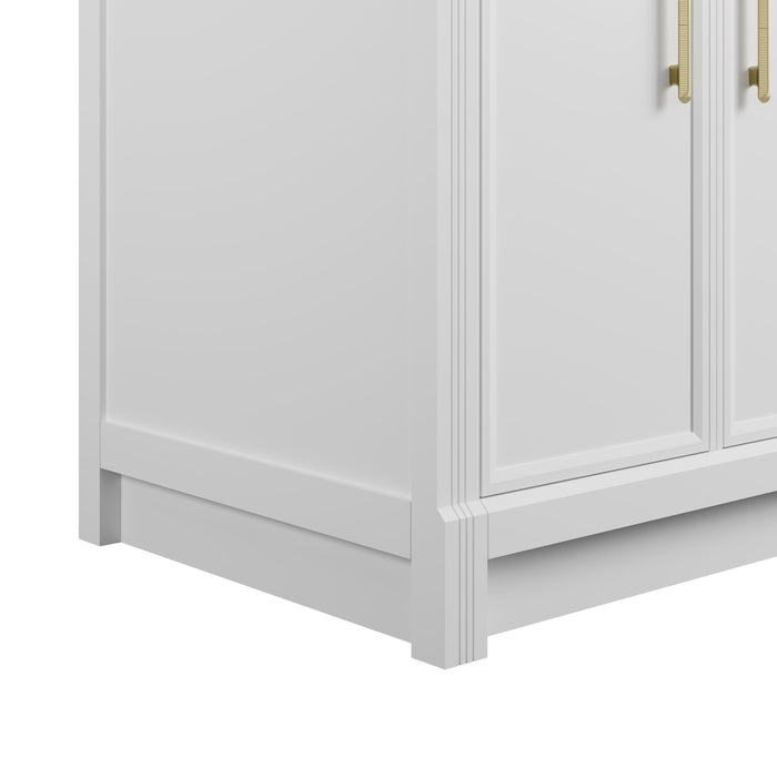 James Martin Bellshire 84" Single Bathroom Vanity, Bright White