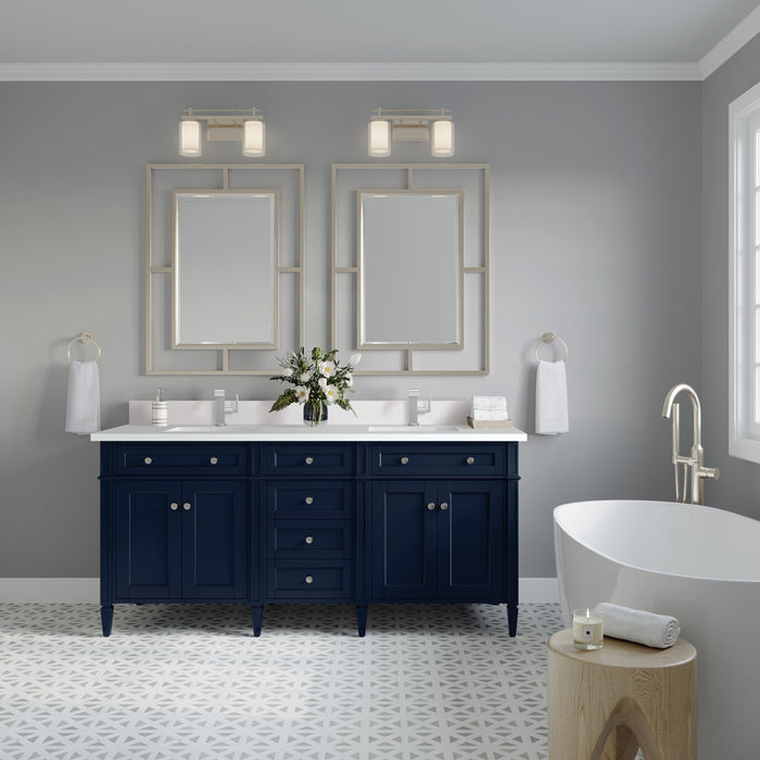 James Martin Brittany 72" Double Bathroom Vanity, Victory Blue