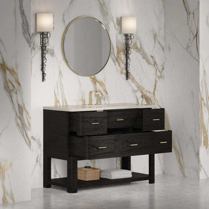 James Martin Lucian 48" Single Bathroom Vanity, Carbon Oak