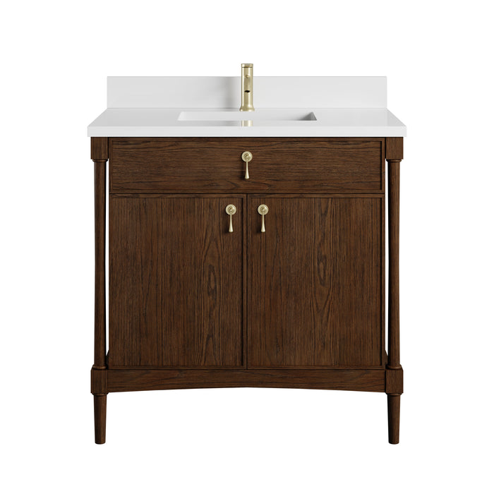 James Martin Kinnsden 36" Single Bathroom Vanity, Sable Oak