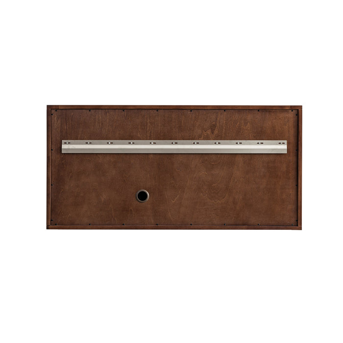 James Martin Amberly 48" Dual Mount Single Bathroom Vanity, Mid-Century Walnut