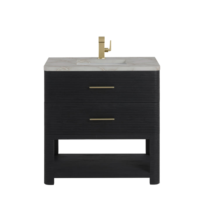 James Martin Lucian 36" Single Bathroom Vanity, Carbon Oak