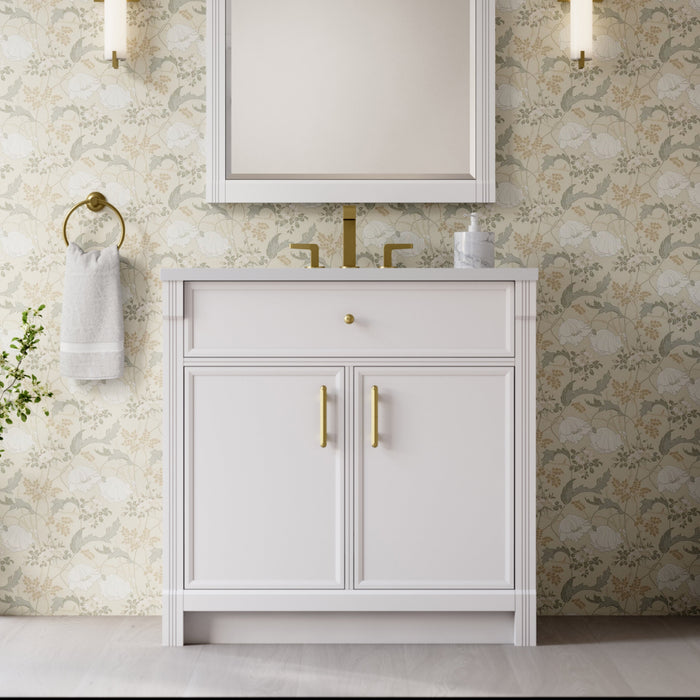 James Martin Bellshire 36" Single Bathroom Vanity, Bright White
