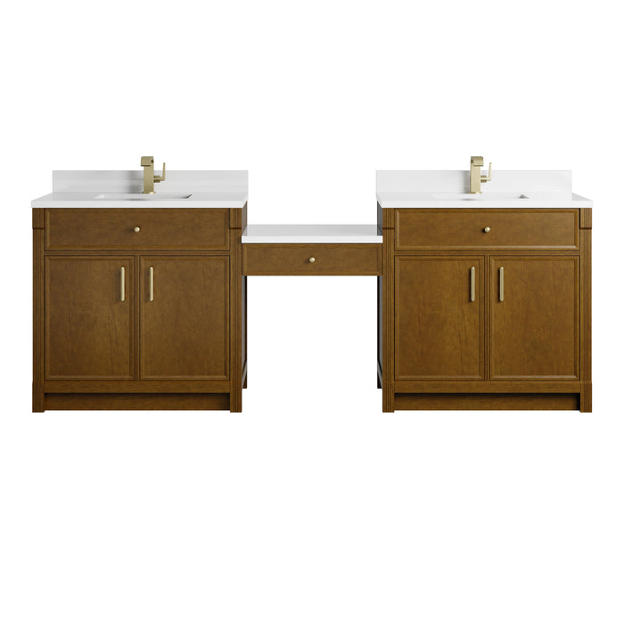 James Martin Bellshire 96" Single Bathroom Vanity, Honey Oak