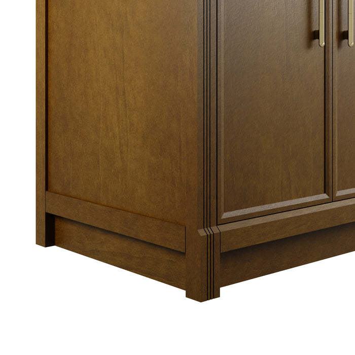 James Martin Bellshire 72" Double Bathroom Vanity, Honey Oak