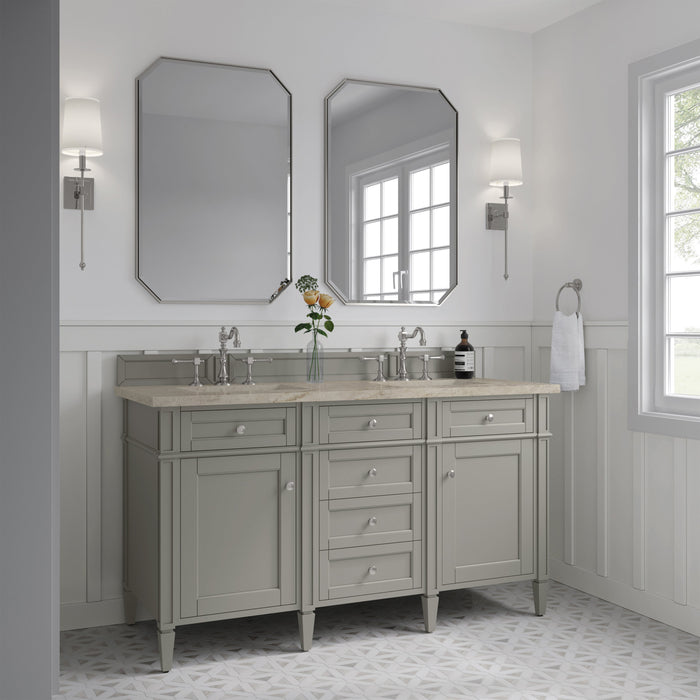James Martin Brittany 60" Double Bathroom Vanity, Urban Gray