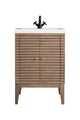 James Martin Linden 24" Dual Mount Single Bathroom Vanity, Whitewashed Walnut