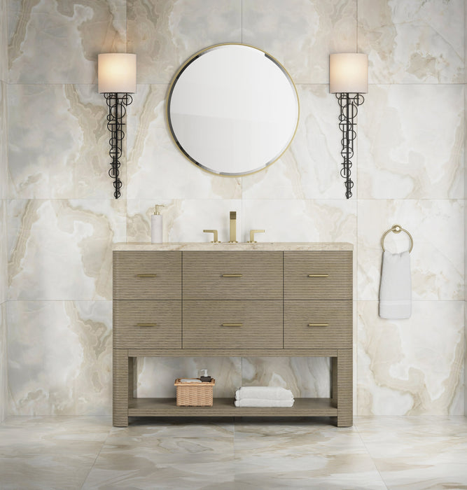 James Martin Lucian 48" Single Bathroom Vanity, Pebble Oak