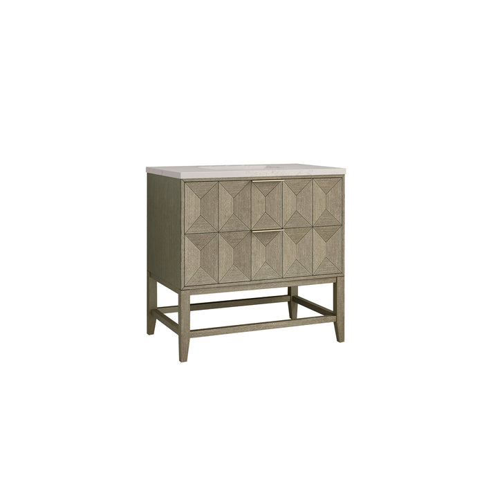 James Martin Emmeline 36" Single Bathroom Vanity, Pebble Oak