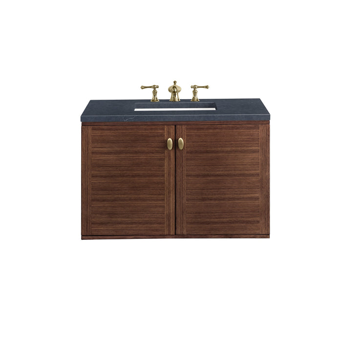 James Martin Amberly 36" Dual Mount Single Bathroom Vanity, Mid-Century Walnut