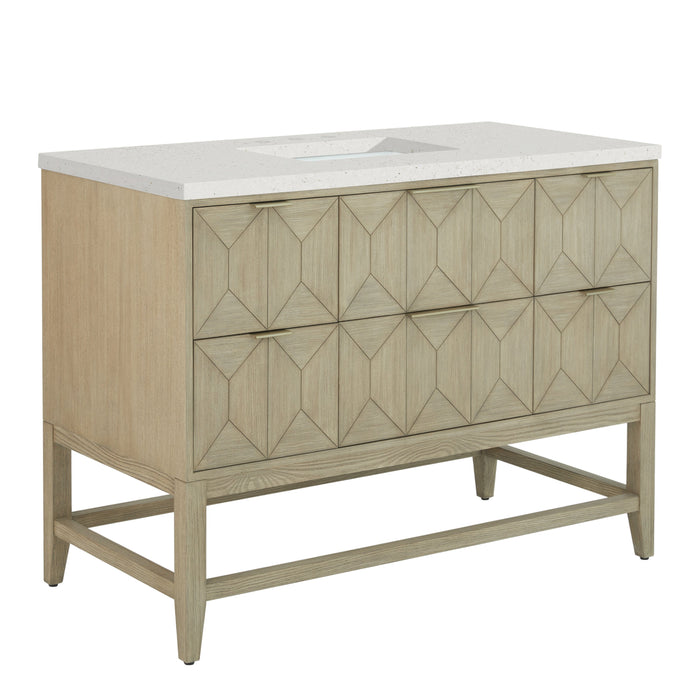 James Martin Emmeline 48" Single Bathroom Vanity, Pebble Oak
