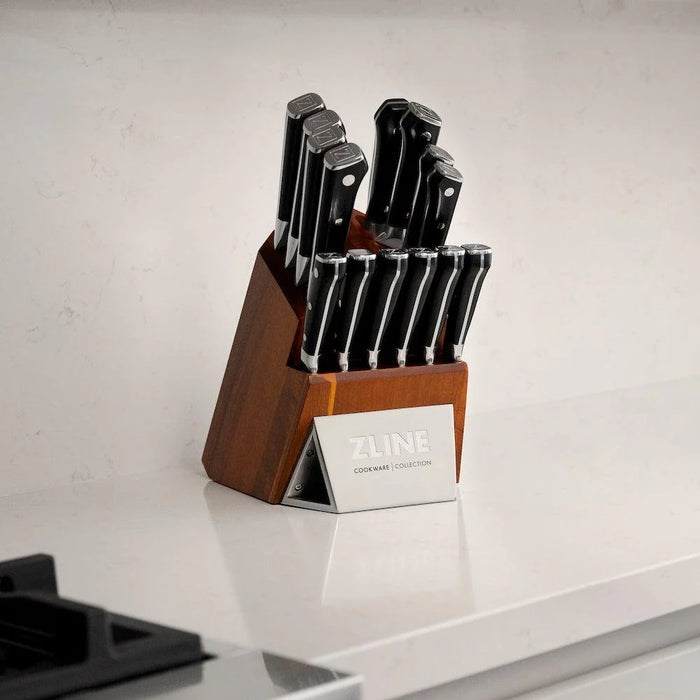 ZLINE 15-Piece Professional German Steel Kitchen Knife Block Set KSETT-GS-15