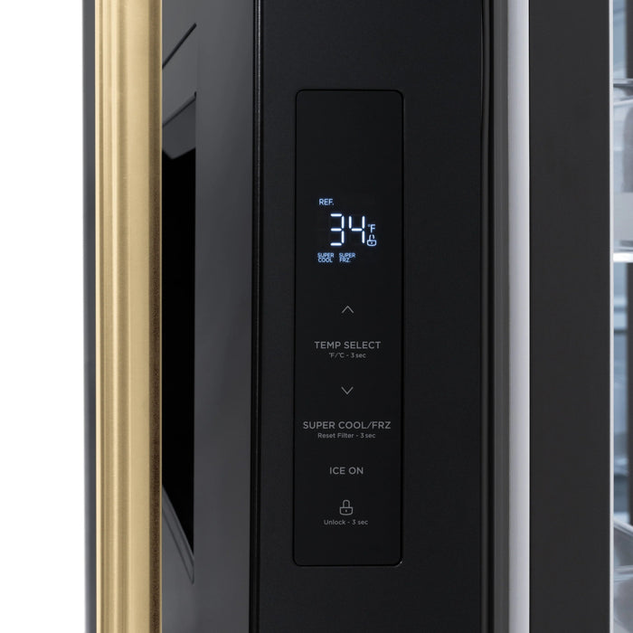 ZLINE 36" Refrigerator, Water, Ice Dispenser, Fingerprint Resistant, RSMZ-W-36-BS-CB