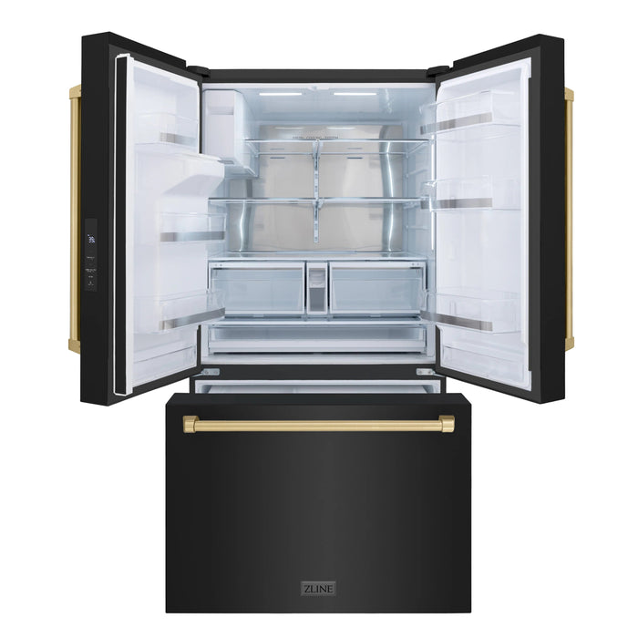 ZLINE 36" Refrigerator, Water, Ice Dispenser, Fingerprint Resistant, RSMZ-W-36-BS-CB - Farmhouse Kitchen and Bath