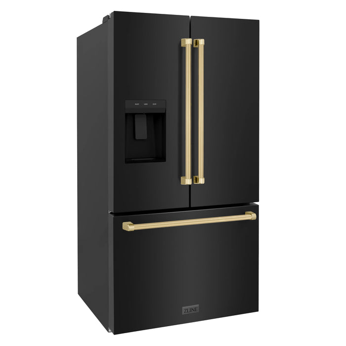 ZLINE 36" Refrigerator, Water, Ice Dispenser, Fingerprint Resistant, RSMZ-W-36-BS-CB