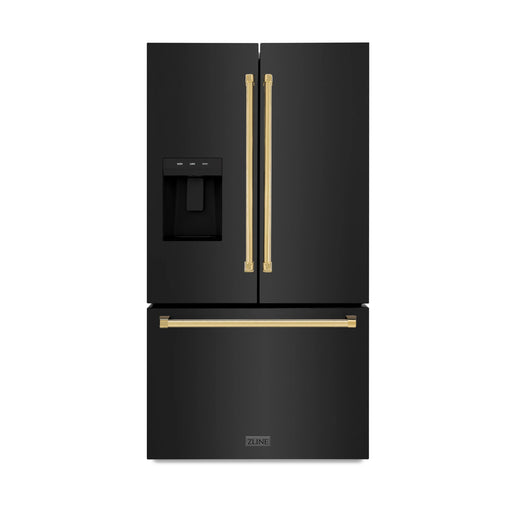 ZLINE 36" Refrigerator, Water, Ice Dispenser, Fingerprint Resistant, RSMZ-W-36-BS-G - Farmhouse Kitchen and Bath