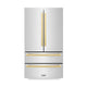 ZLINE Autograph Edition 36" 4-Door French Door Refrigerator, Ice Maker, Stainless Steel, Polished Gold Square Handles RFMZ-36-FG