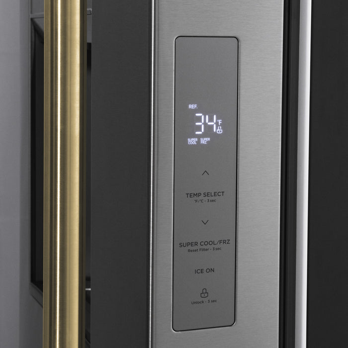 ZLINE 36" Refrigerator, Water, Ice Dispenser, Fingerprint Resistant, RSMZ-W-36-CB
