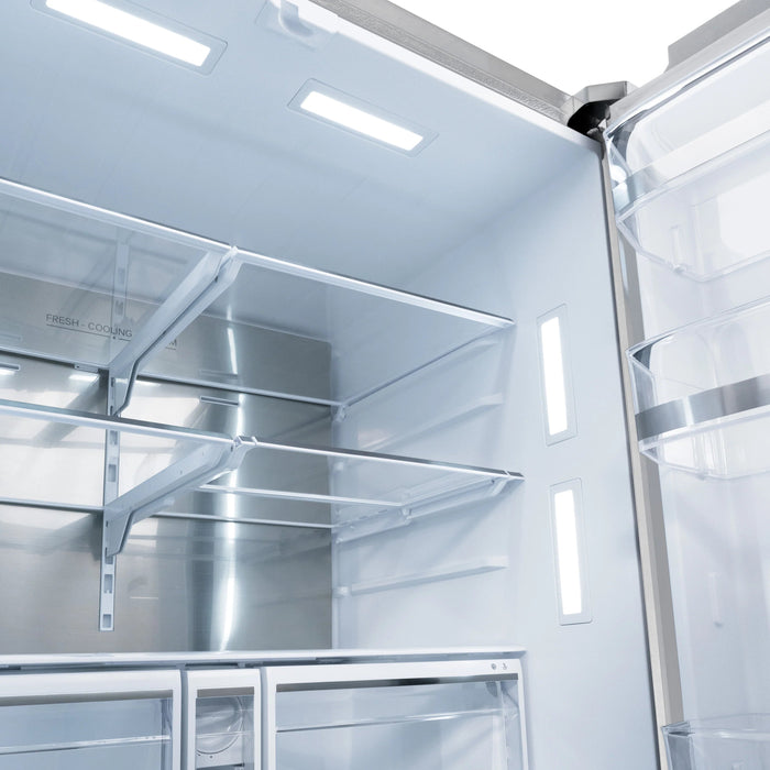 ZLINE 36" Refrigerator, Water, Ice Dispenser, Fingerprint Resistant, RSMZ-W-36-G - Farmhouse Kitchen and Bath