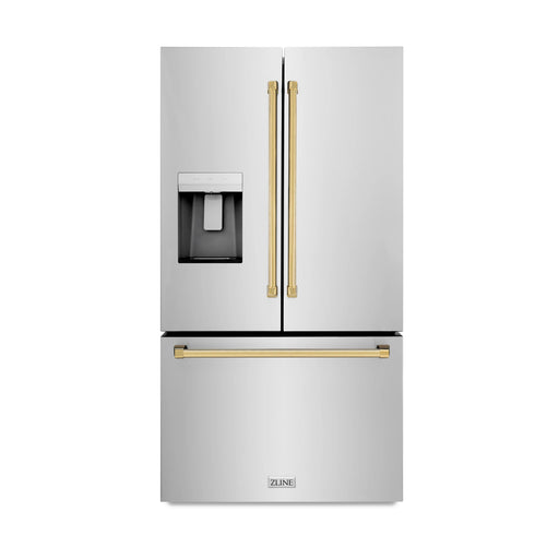 ZLINE 36" Refrigerator, Water, Ice Dispenser, Fingerprint Resistant, RSMZ-W-36-G - Farmhouse Kitchen and Bath