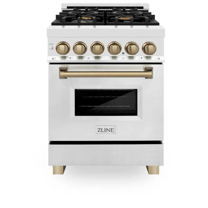 ZLINE 24" Autograph Dual Fuel Range, Stainless, RAZ-24-CB