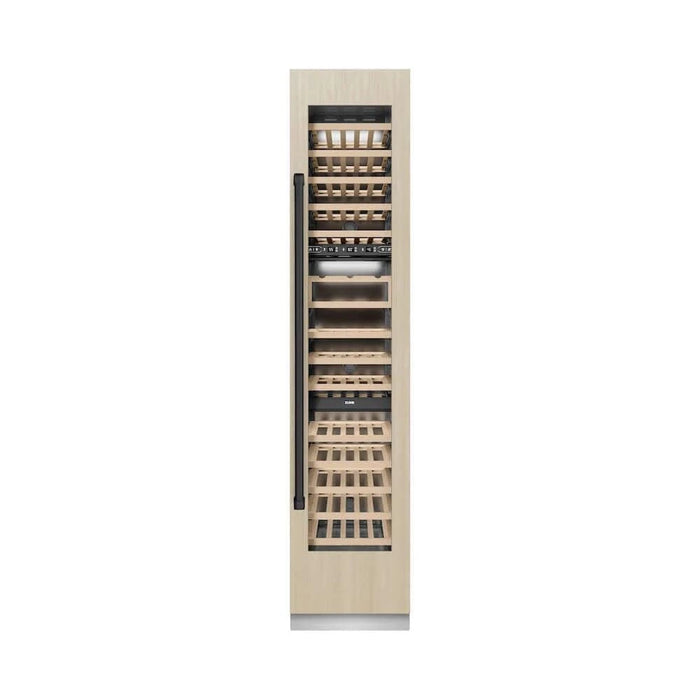 ZLINE 18" Triple Zone 68 Bottle Panel Ready Column Right Hinge Wine Cooler Matte Black RBCWVRZ-18-MB