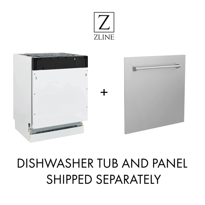 ZLINE Autograph 18" Dishwasher Stainless Door, Black DWVZ-304-18-MB