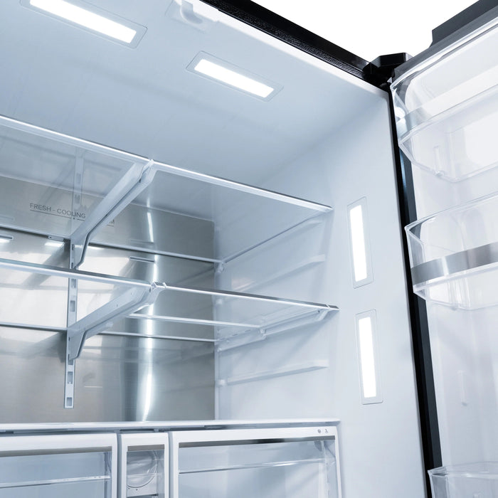 ZLINE 36" Refrigerator, Water, Ice Dispenser, Fingerprint Resistant, RSM-W-36-BS