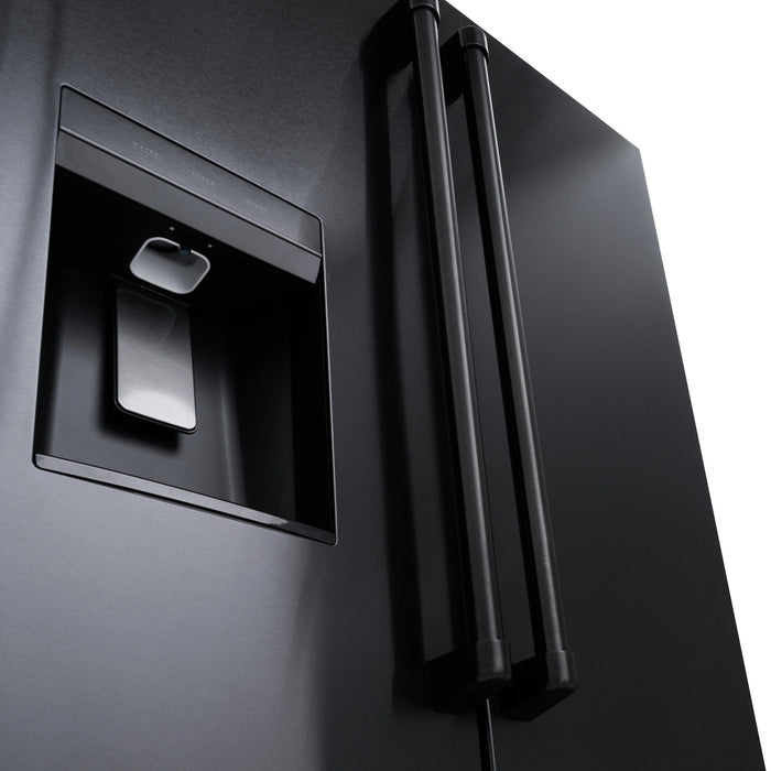 ZLINE 36" Refrigerator, Water, Ice Dispenser, Fingerprint Resistant, RSM-W-36-BS