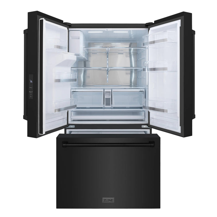 ZLINE 36" Refrigerator, Water, Ice Dispenser, Fingerprint Resistant, RSM-W-36-BS - Farmhouse Kitchen and Bath