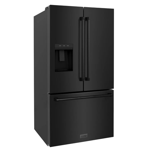 ZLINE 36" Refrigerator, Water, Ice Dispenser, Fingerprint Resistant, RSM-W-36-BS - Farmhouse Kitchen and Bath